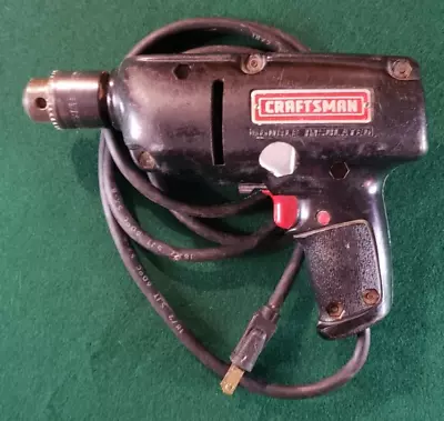 VINTAGE Sears Craftsman 3/8  Electric Drill Model No 315.11441 Variable Speed • $10