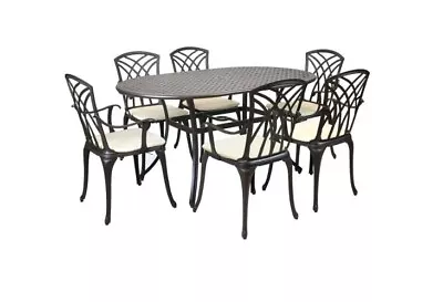£434.99 • Buy Bentley Garden Cast Aluminium 7 Piece Furniture Set With Cushions - Grade A