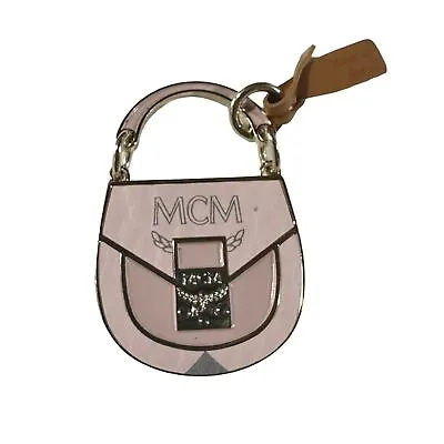 MCM Patricia Metal Powder Pink Bag Charm Keychain • $150