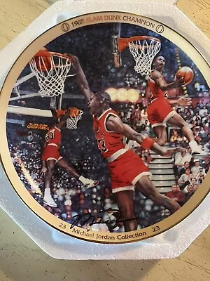 Michael Jordan   1988 Slam Dunk Champion  Bradford Exchange Collectors Plate • $25