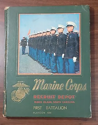 Marine Corps Recruit Depot Parris  1st Btn Platoon 1005 BootCamp Book 1958 -59 • $19.99