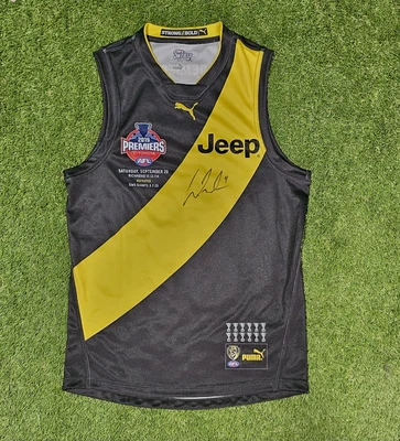 $99 • Buy Dustin Martin Signed Richmond Tigers 2019 Premiership Jumper Guernsey Jersey