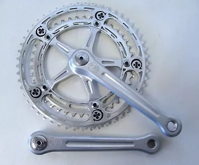 ~ Vintage Campagnolo COLNAGO Pantographed Nuovo Record Strada Crankset Pre-73 ~ • $199.99