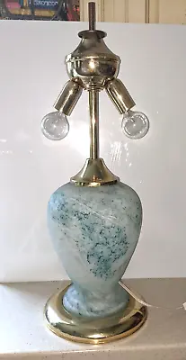 Vintage Murano  Glass Table Lamp Gold Brass 23  • $75