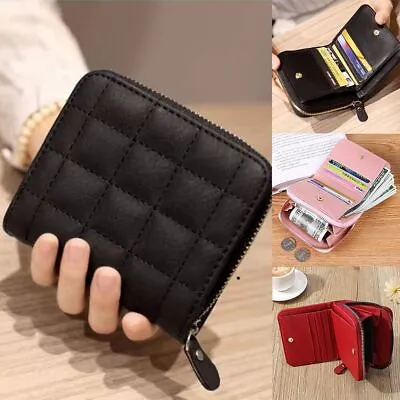 Women Short Small Money Purse Wallet Ladies Leather Folding Coin Card Holder UK • £5.84