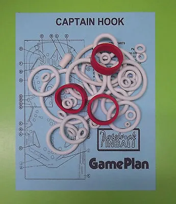 1985 Game Plan Captain Hook Pinball Machine Rubber Ring Kit • $28.99