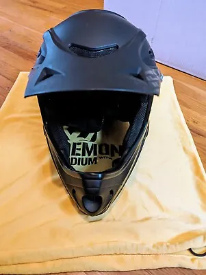 Demon United Podium Full Face Matte Black Mountain Bike Helmet Size L W/Dustbag • $67.50
