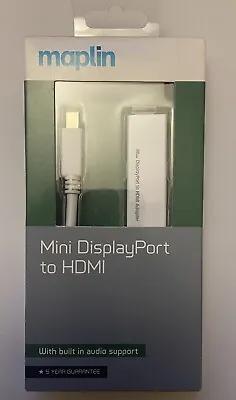 New Sealed Maplin Mini DisplayPort To HDMI Adapter - 140825 • £7.99