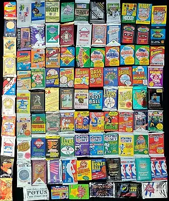 +300 Lot Of Vintage Unopened Basketball Baseball Football Cards In Sealed Packs • $49.99