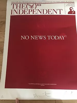 Damien Hirst The Independent (RED) Limited Edition Signed Print • £2500