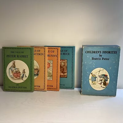 VTG Childrens Favorites Beatrix Potter 4 Title Box Set Peter Rabbit HC/DJ Avenel • $16.99