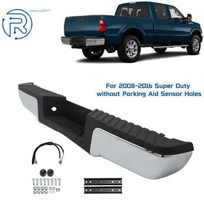 For 2008-2016 Ford F250 F350 F450 Super Duty Chrome Steel Rear Bumper Assembly • $199.94