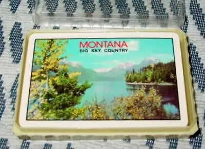 Vintage MONTANA 'Big Sky Country' Mountains PLAYING CARDS Deck - (SEALED) & Case • $11.99
