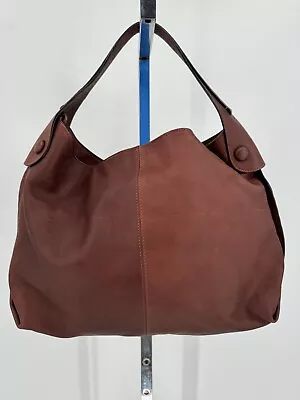 Dooney Bourke Brown Leather Large Hobo Handbag Shoulder Strap • $55