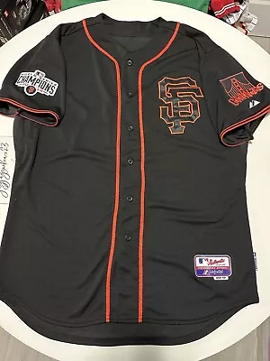 2014 San Francisco Giants Majestic Authentic On Field Blank Jersey Sz 48 XL • $100