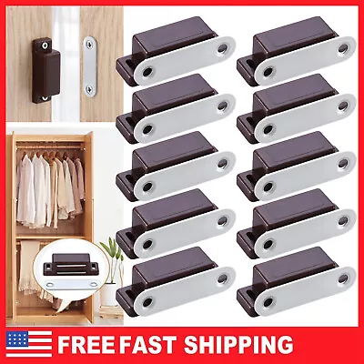 10Pcs Brown Magnetic Door Catches Kitchen Cupboard Wardrobe Cabinet Latch Catch • $7.85