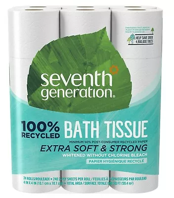 24 ROLLS Seventh Generation Toilet Paper Bathroom Tissue RV SAFE No Added Dye  • $31.99