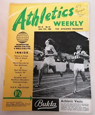 £3.25 • Buy MAGAZINE - Athletics Weekly Magazine Vol #18 No #24 Dated June 1964 