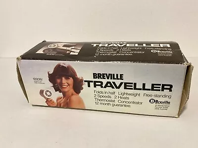 Vintage Breville Traveller Hair Dryer 1970s Safely Working W/ All Orig. Bits • $60