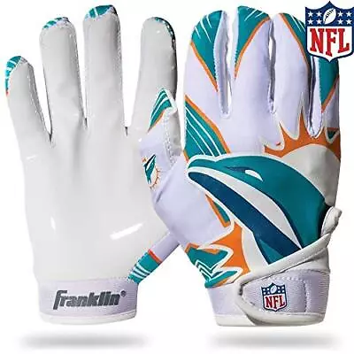 Franklin Sports Miami Dolphins Youth NFL Football Receiver Gloves -  M/L Pair • $20.99