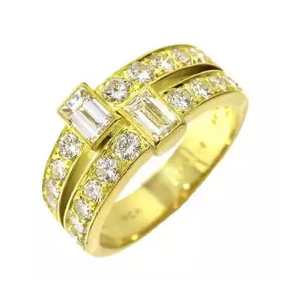 Van Cleef Arpels Diamond Ring 18K YG 750 Size5.5-5.75(US) 90210684 • $2777.03