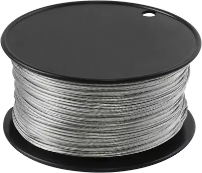 Wire Vinyl Coated 500 Feet 1/16 Inch Braided Stainless Steel Cable Plastic • $31.85