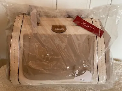 Satchel  Purse Claw Jessie Cream Taupe Bag Zip Ladies Rosetti • $84.30