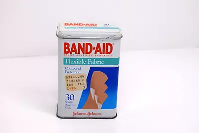 Vintage 1992 BAND-AID Brand 4  Tin Flexible Fabric 30 Count Empty • $9.99