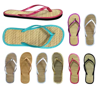 Women's Bamboo Sandal Flip Flops Beach Summer Sandal--1212 • $6.98