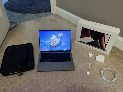 £1500 • Buy Apple MacBook Pro 14  (512GB SSD, M1 Pro, 16GB) Laptop - Space Grey With Extras