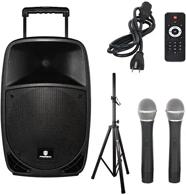 PRORECK Freedom 15 Rechargeable Powered Dj/PA Speaker System 800 Watt 2-Way • $239.99