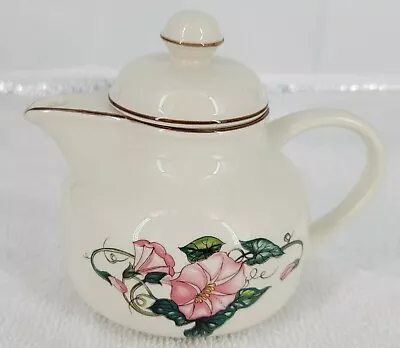 Vintage Villeroy & Boch Palermo Individual Teapot & Lid Pink Flowers Green Leave • $39.99