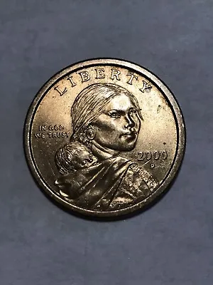 $1300 • Buy 2000-p Sacagawea One Dollar Us Liberty Gold Color Coin Philadelphia Mint