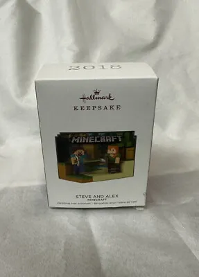 Hallmark Keepsake Christmas Ornament 2018 Minecraft Steve & Alex Damaged Box • $34.95