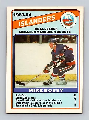 Mike Bossy 1984 O-Pee-Chee Scoring Leaders #362 Islanders HOF NM • $2.99