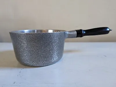 Vintage Club Aluminum Hammercraft Cookware Sauce Pan Pot Hammered W/ Wood Handle • $14.49