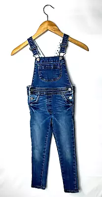 Mini Boden Girls Floral Lined Denim Overalls Size 4-5Y Pockets Overall Set • $16