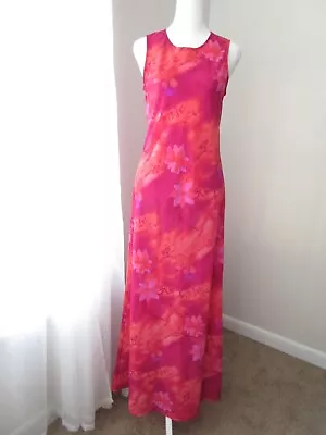 My Michelle Maxi Dress Women's 7/8 Pink Sleeveless Sun Tank Bold Bright Floral • $44.95