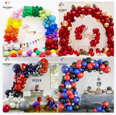 $12 • Buy Balloon Arch Kit +Balloons Garland Birthday Wedding Party Baby Shower Decor UK..