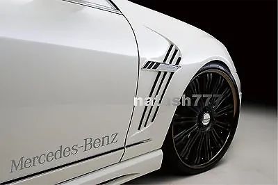 2 - Mercedes Benz Racing AMG Sport Vinyl Decal Sticker Emblem Logo SILVER • $29.99