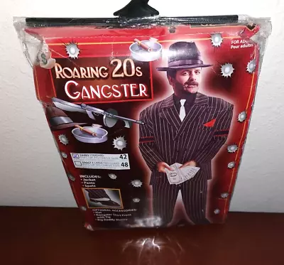 GANGSTER  Costume By Forum Adult MEN  Ensemble  FITS UP TO CHEST SIZE 42 -NEW • $26.99