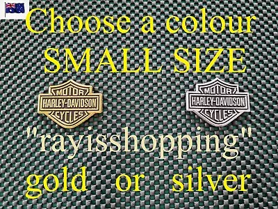 Choose Gold Or Silver SMALL Harley Davidson Sticker Badge Motorcycle Motorbike • $14.01