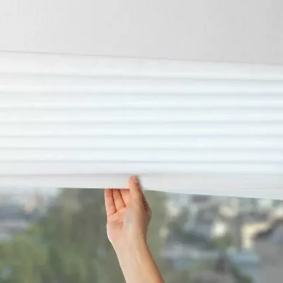 IKEA Day Night Window Pleated Blind WHITE W90cm × L190cm SCHOTTIS 202.422.82 • £10.98