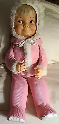 Vntg 1968 Little Lost Baby Doll Ideal 3 Faces Laugh Cry Sleep Rotates~Lever 21  • $45