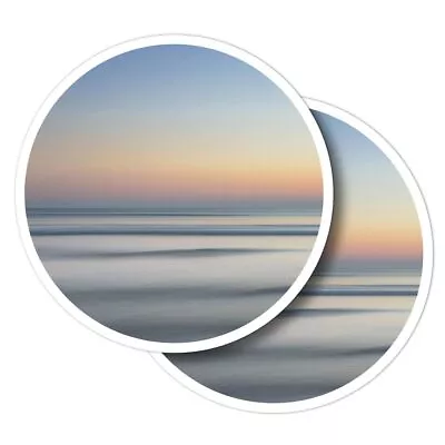 £2.99 • Buy 2x Vinyl Stickers Sunrise Sunset Sea Beach #52180