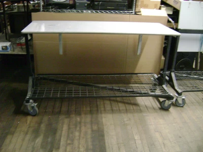 $75 • Buy Z Rack Rolling Tilted Table  Work Table