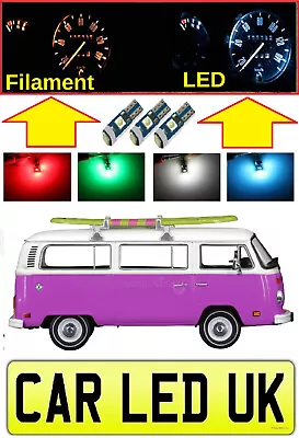 ✅ 8 X VW Bay T2 67-79 Camper Van Dashboard Gauge & Warning Lights LED Bulbs Kit • $18.93