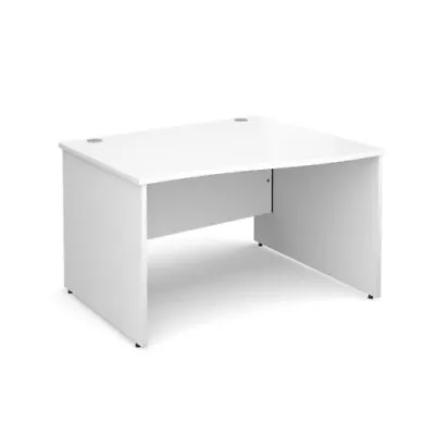 £200.94 • Buy Maestro 25 PL Right Hand Wave Desk 1200mm - White Panel Leg Design