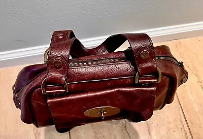 Authentic Vintage Mulberry Brown Leather Shoulder Bag W/ Center Pocket. • $185