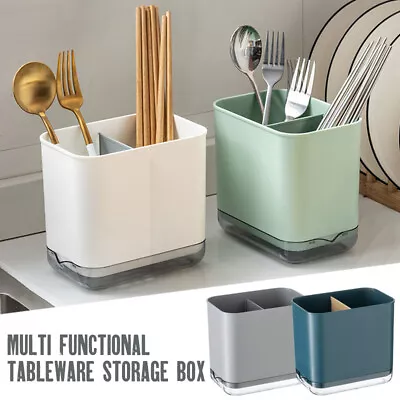 $13.12 • Buy Cutlery Holder Storage Caddy Kitchen Utensil Drying Rack For Spoon Forks Knives